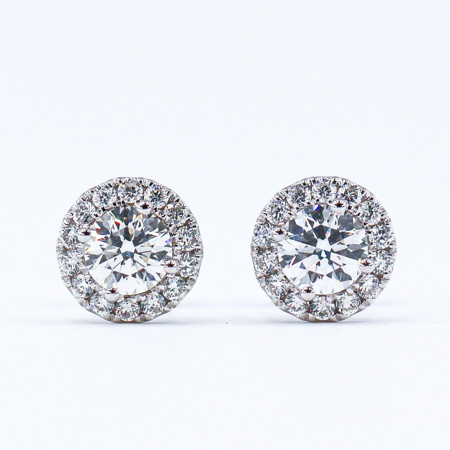 Round brilliant cut diamond earrings sydney for sale