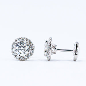 Round brilliant cut diamond earrings sydney for sale