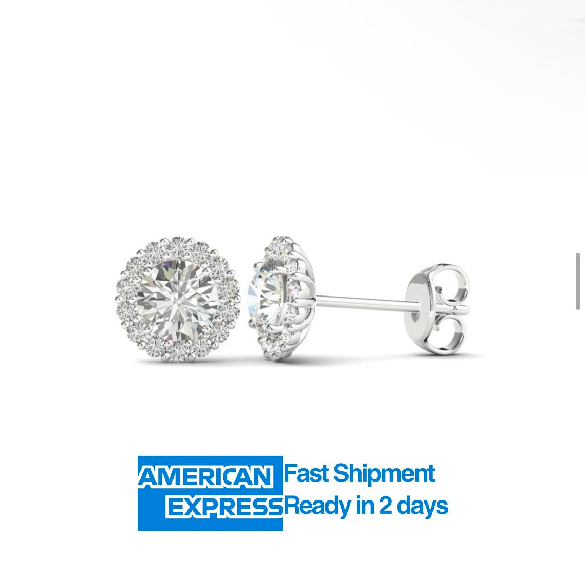 Round brilliant cut diamond halo earrings perth special offer