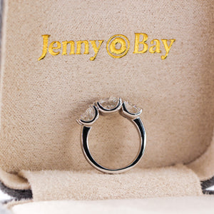 round brilliant cut diamond three stone engagement rings melbourne best price