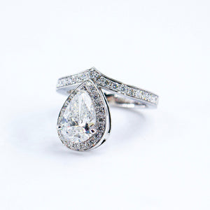pear shape diamond engagement rings perth australia custom jewelry