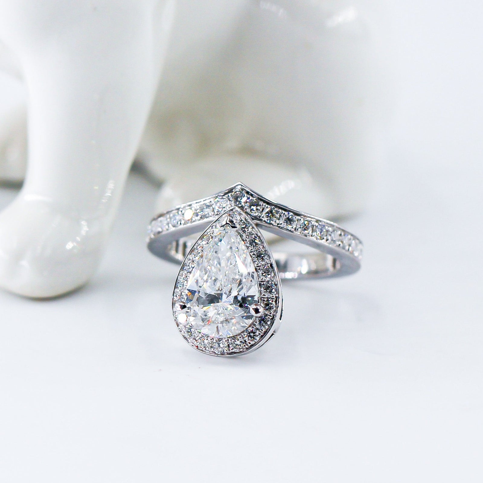 pear shape diamond engagement rings perth australia custom jewelry