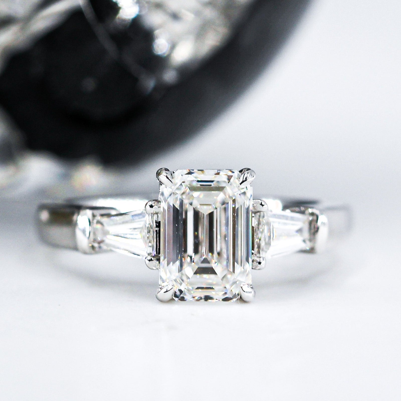 emerald cut diamond engagement rings brisbane australia unique design