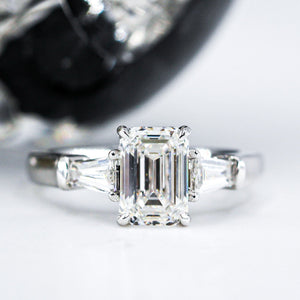 emerald cut diamond engagement rings brisbane australia unique design