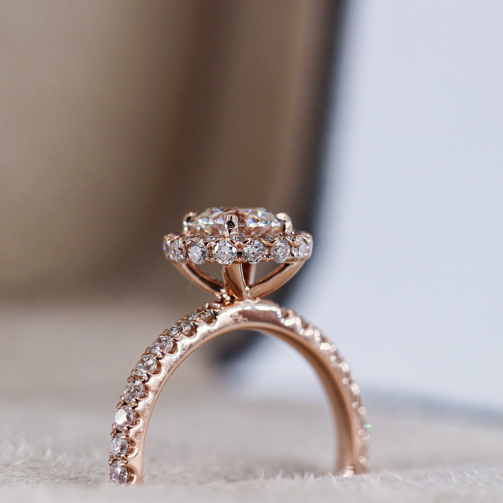 round brilliant cut diamond halo engagement rings melbourne custom design