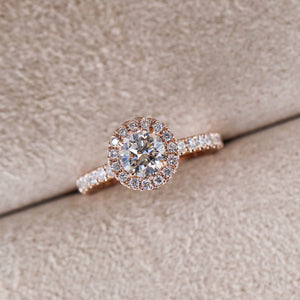 round brilliant cut diamond halo engagement rings melbourne custom design