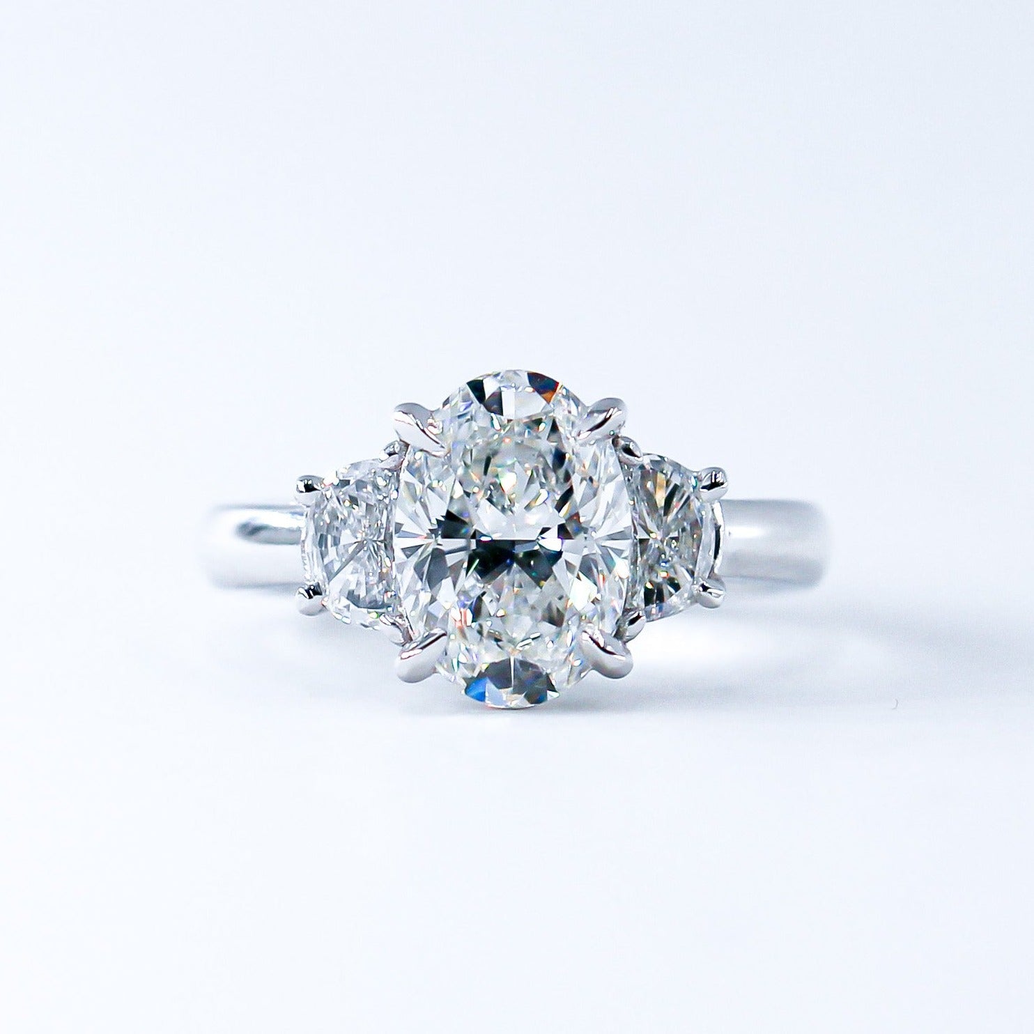 oval cut diamond three stone engagement rings perth australia custom design 