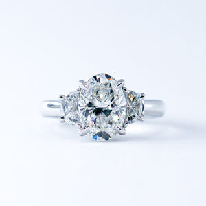 oval cut diamond three stone engagement rings perth australia custom design 