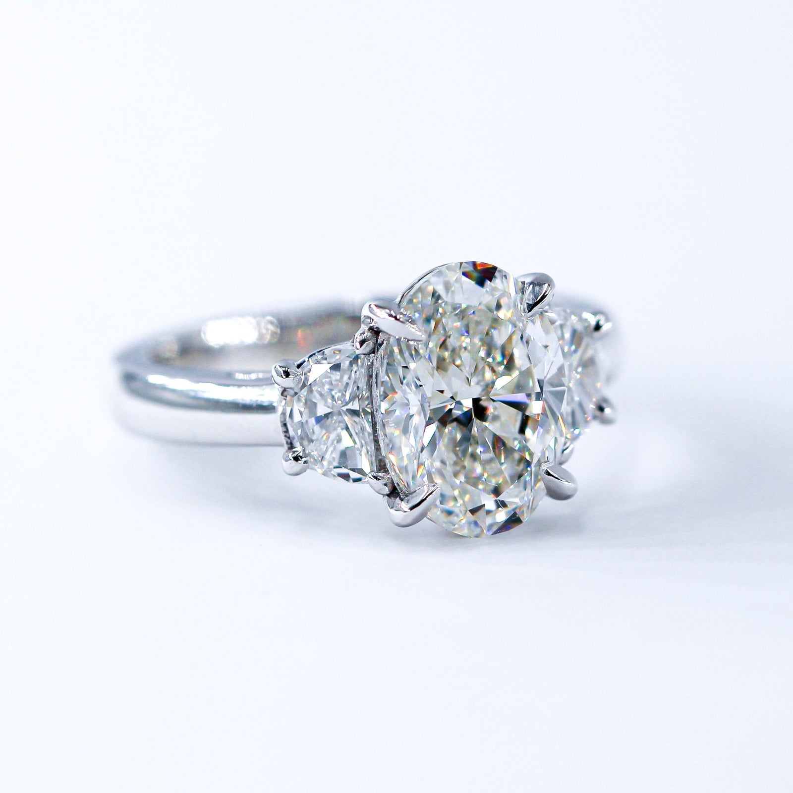 oval cut diamond three stone engagement rings perth australia custom design 