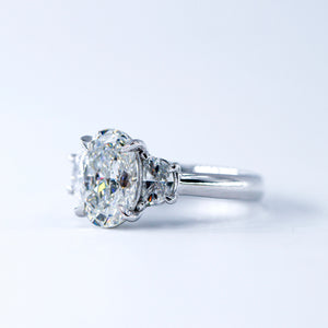 oval cut diamond three stone engagement rings perth australia custom design 