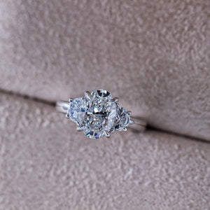 oval cut diamond three stone engagement rings perth australia custom design 