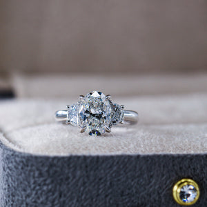 oval cut diamond three stone engagement rings perth australia custom design 