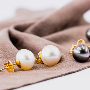 Australian South Sea Pearl Studs Earring - BU11P-14P