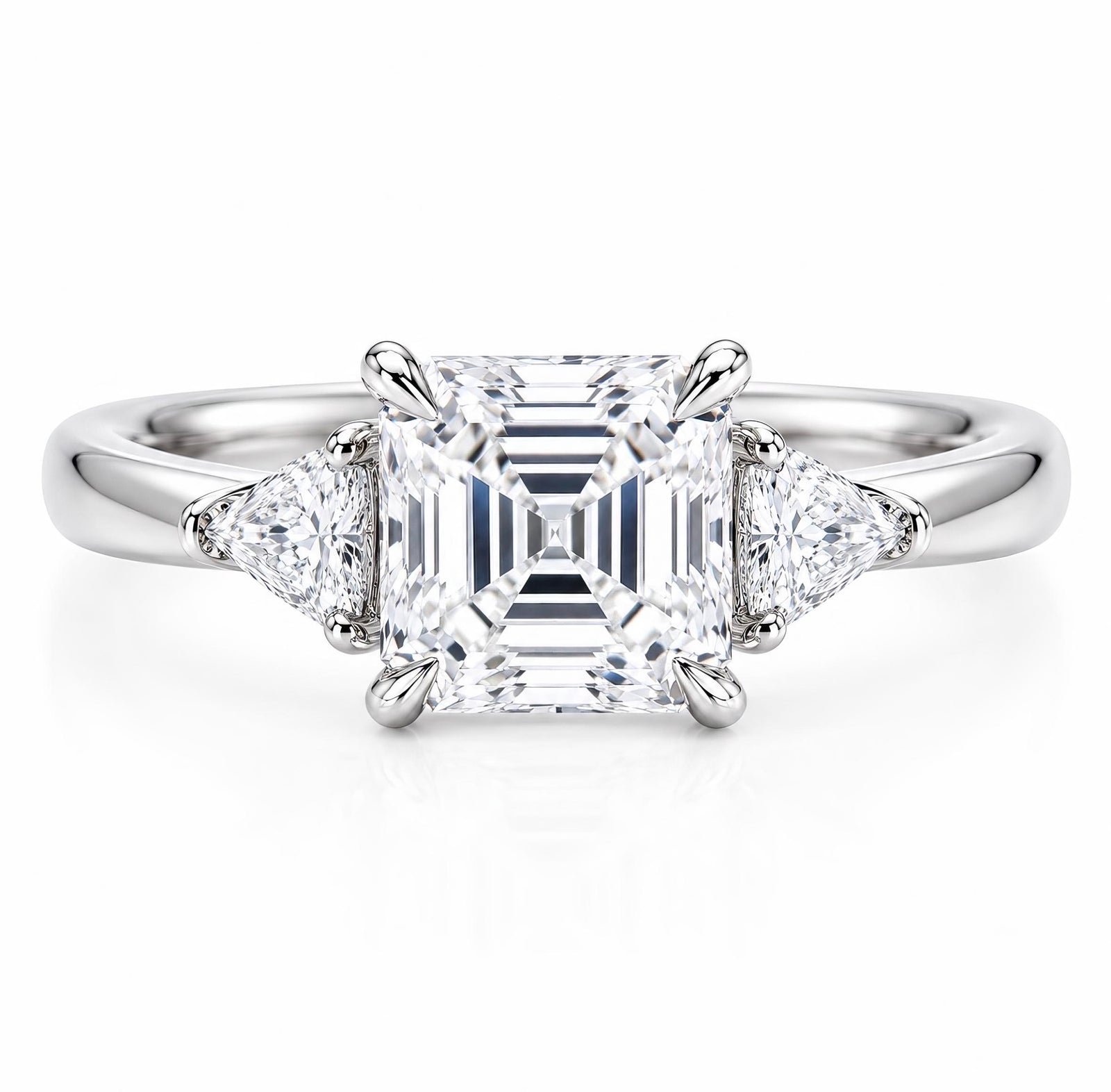 asscher cut diamond engagement rings sydney australia custom jewelry