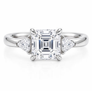 asscher cut diamond engagement rings sydney australia custom jewelry