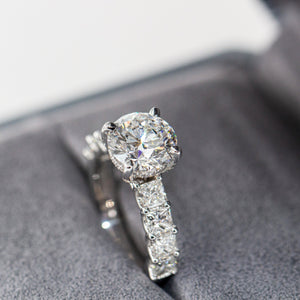 round brilliant cut diamond engagement rings sydney australia custom design