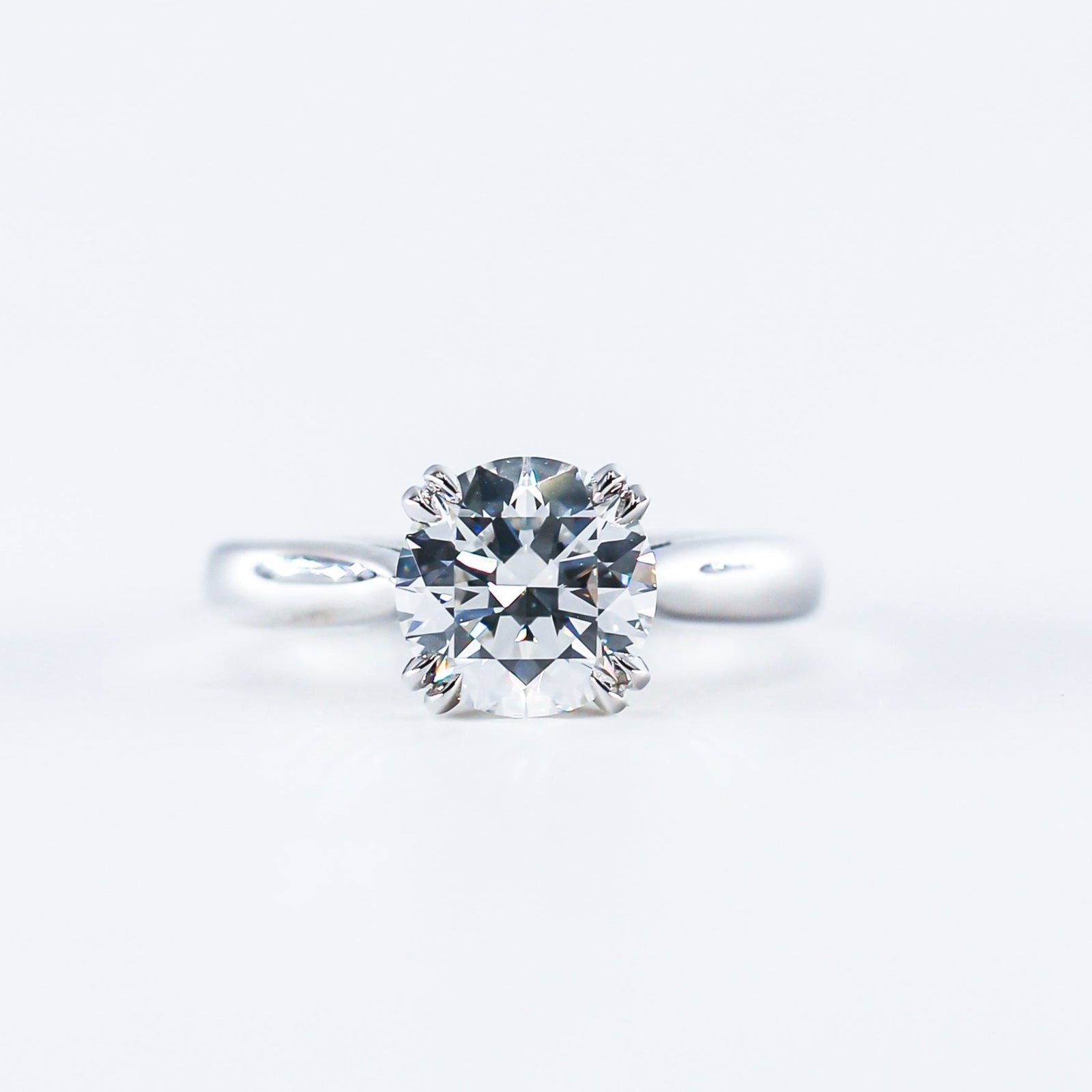 round brilliant cut diamond solitaire engagement rings sydney custom design