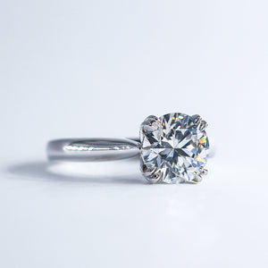 round brilliant cut diamond solitaire engagement rings sydney custom design