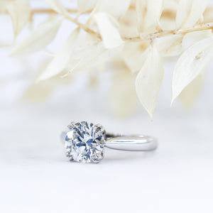 round brilliant cut diamond solitaire engagement rings sydney custom design