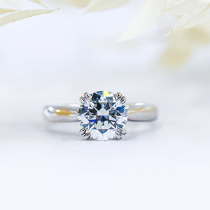 round brilliant cut diamond solitaire engagement rings sydney custom design