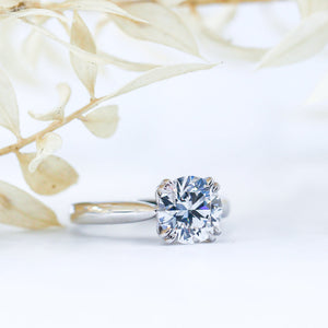 round brilliant cut diamond solitaire engagement rings sydney custom design