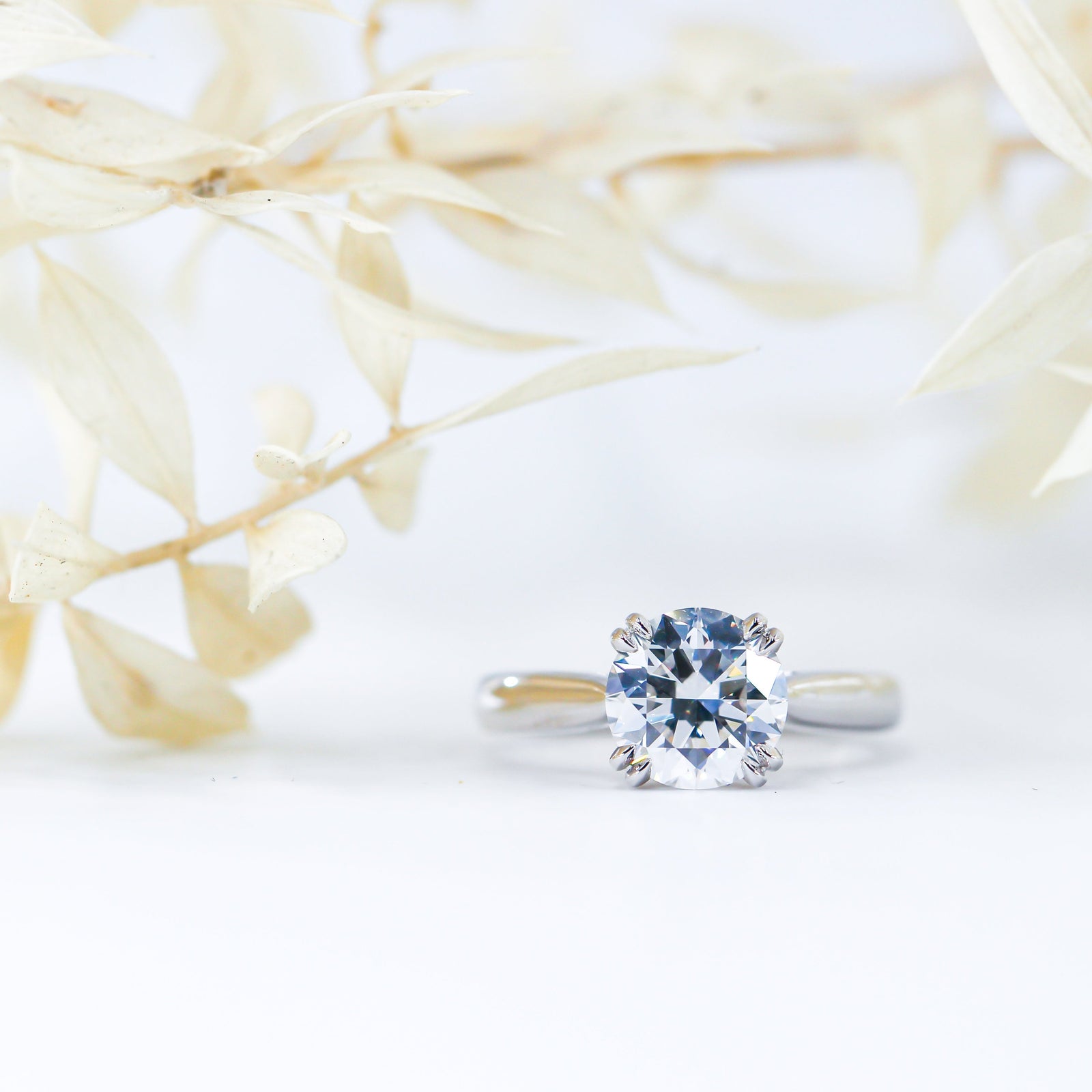 round brilliant cut diamond solitaire engagement rings sydney custom design