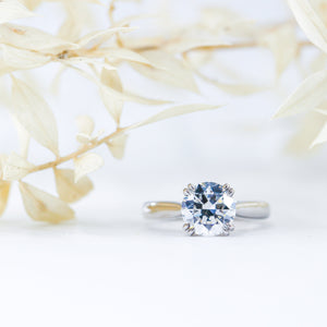 round brilliant cut diamond solitaire engagement rings sydney custom design