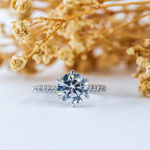 round brilliant cut diamond engagement rings sydney custom jewelry