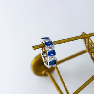 emerald cut sapphire eternity rings perth unique design