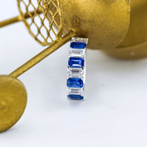 emerald cut sapphire eternity rings perth unique design