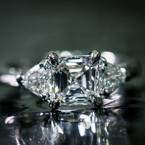 asscher cut diamond engagement rings sydney australia custom jewelry