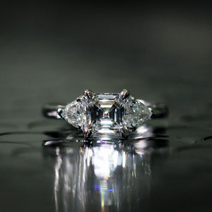 asscher cut diamond engagement rings sydney australia custom jewelry