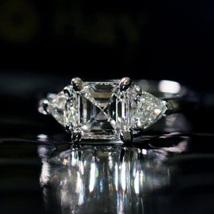 asscher cut diamond engagement rings sydney australia custom jewelry