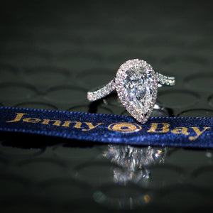 pear shape diamond engagement rings sydney australia custom jewelry