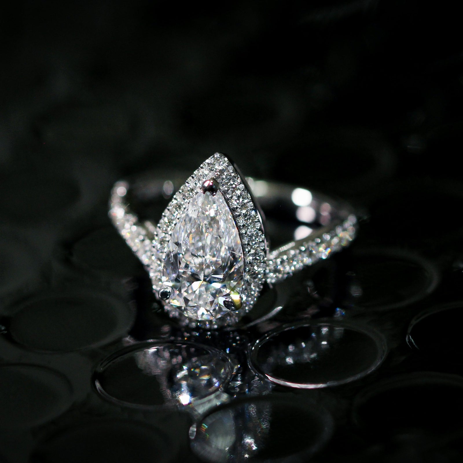 pear shape diamond engagement rings sydney australia custom jewelry