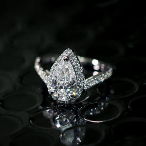 pear shape diamond engagement rings sydney australia custom jewelry