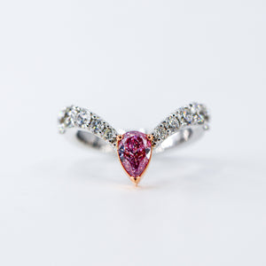 Pear shaped Argyle Pink Diamond Rings Melbourne Special offer