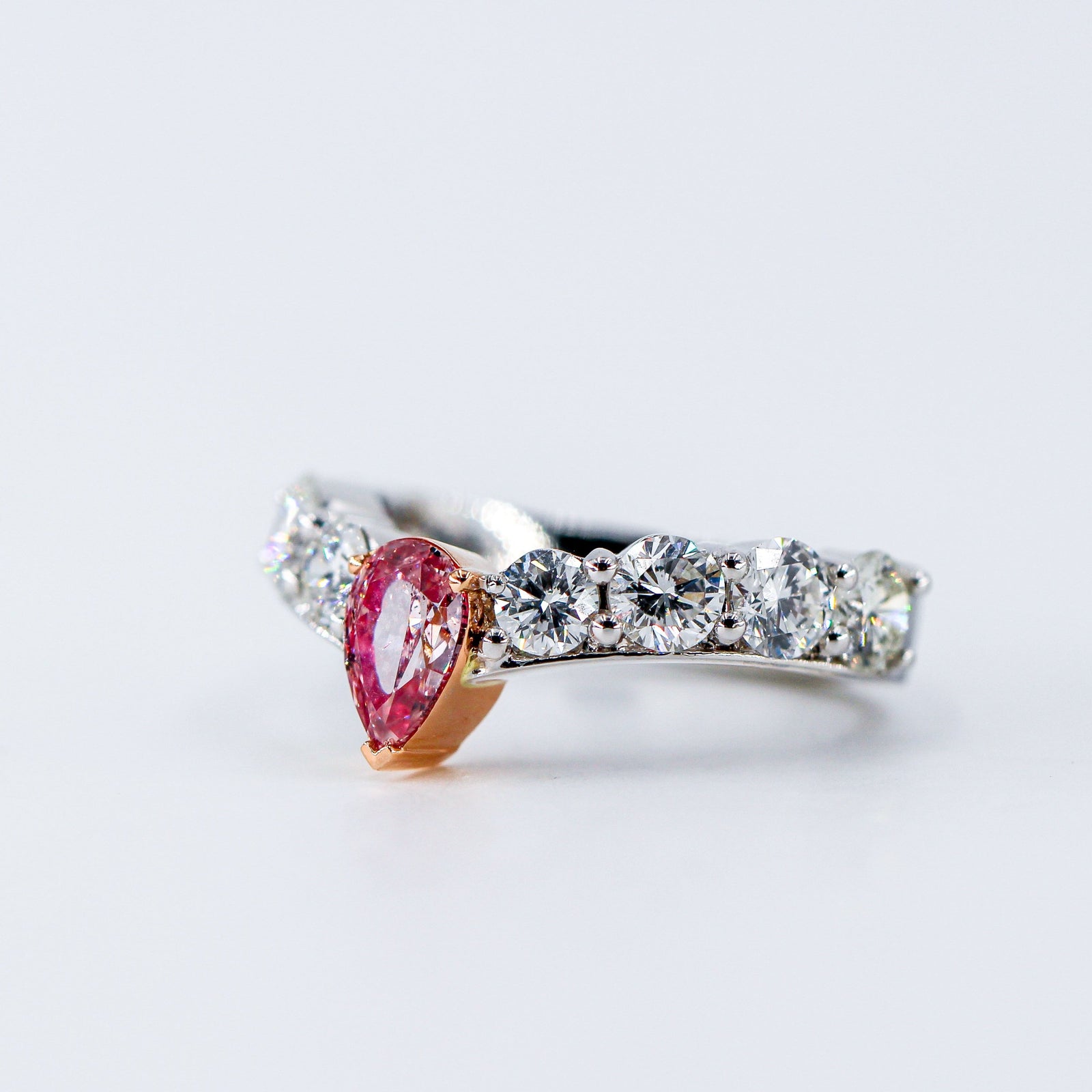 Pear Shape Argyle Pink Diamond Rings  Brisbane for sale