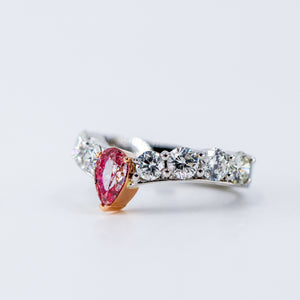 Pear Shape Argyle Pink Diamond Rings  Brisbane for sale