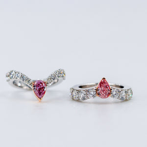 Pear Shape Argyle Pink Diamond Rings  Brisbane for sale