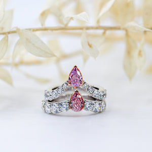 Pear shaped Argyle Pink Diamond Rings Melbourne Special offer