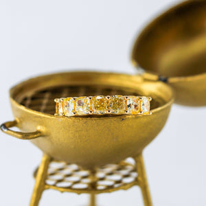 cushion cut fancy intense yellow diamond eternity rings Sydney best price