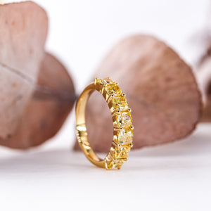 cushion cut fancy intense yellow diamond eternity rings Sydney best price