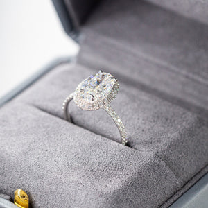 oval cut diamond halo engagement rings perth australia for sale