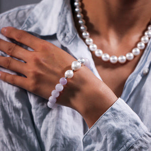 Australian South Sea Pearl &amp; Agate&nbsp;Bracelet - GEM