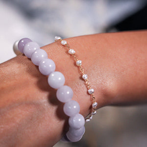 Keshi Australian South Sea Pearl Chain Bracelet - yellow gold