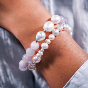 Australian South Sea Pearl &amp; Agate&nbsp;Bracelet - GEM