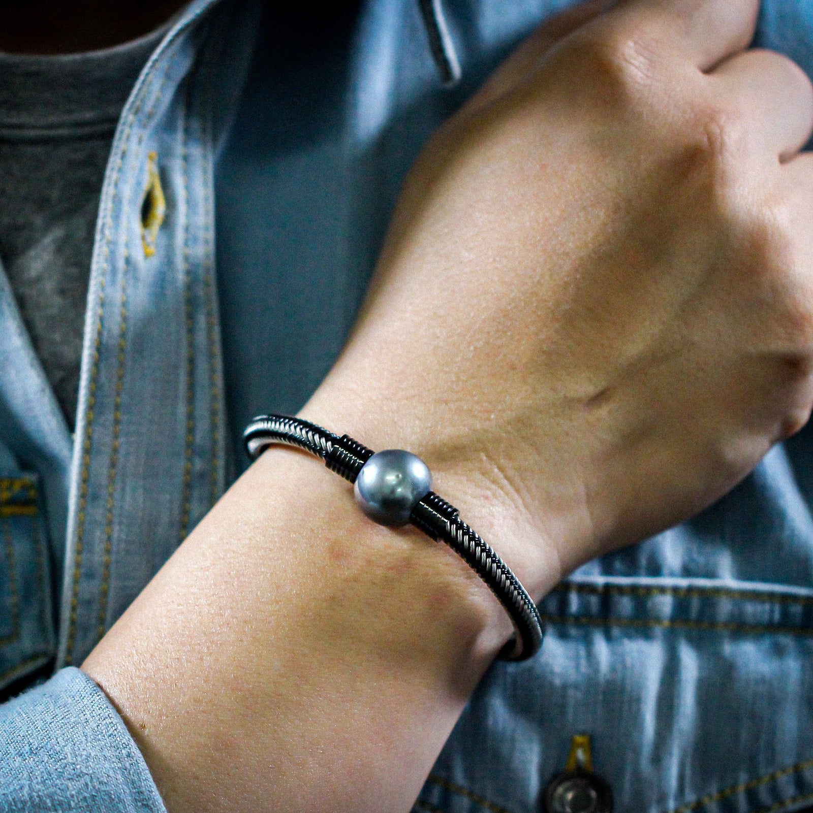 Men's Tahitian Sea Pearl Bracelet - GBC01