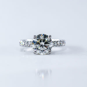 Round brilliant cut Diamond engagement rings Perth custom jewelery