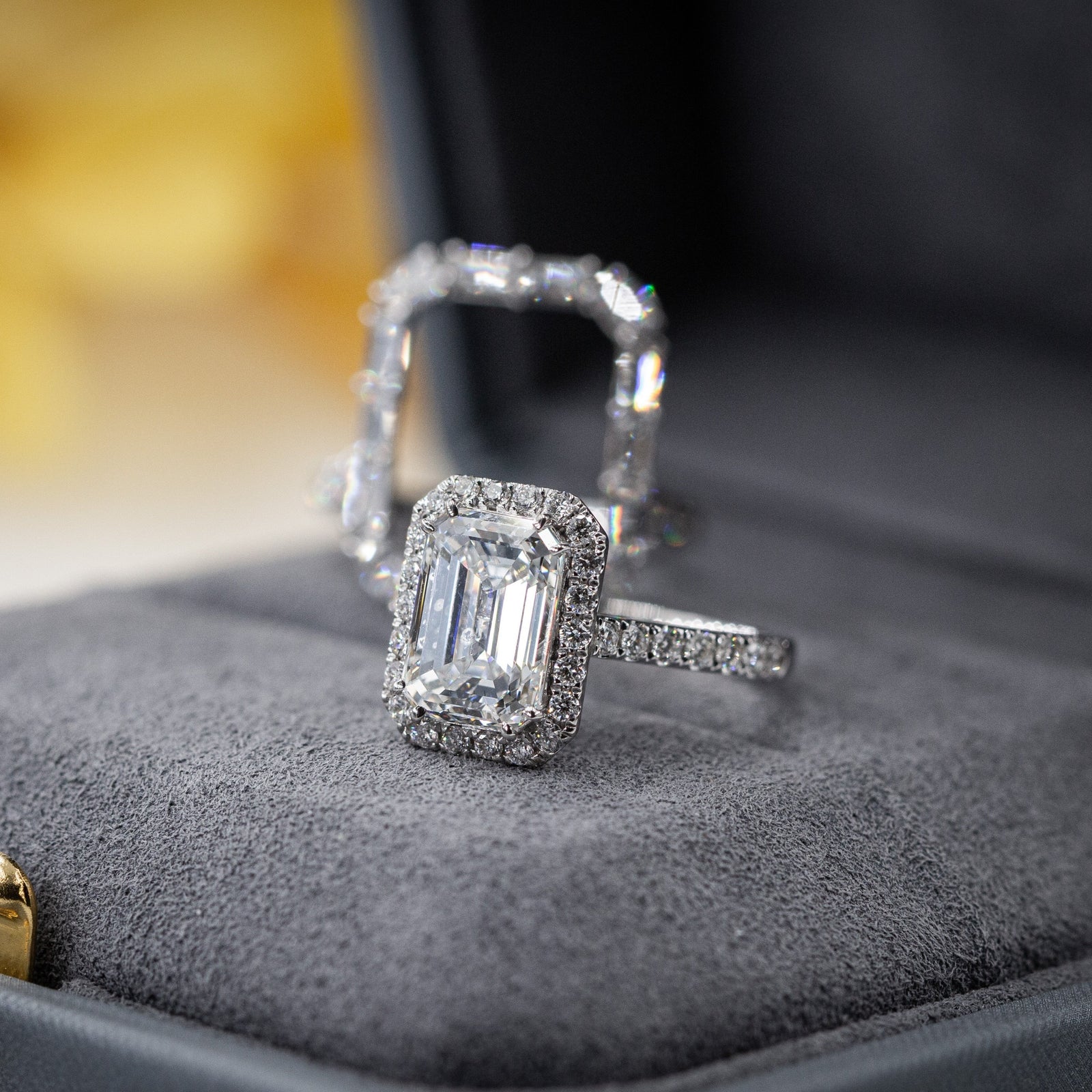 emerald cut diamond engagement rings sydney custom jewelry